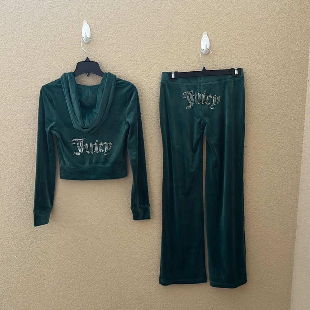Juicy Couture Deep Green Velour Tracksuit